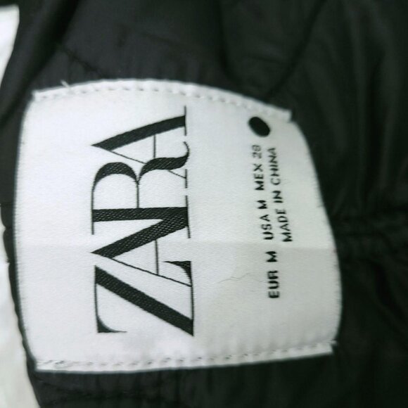 Zara Frill Padded String Leather Puffer Vintage Y2K Harajuku Jacket - Picture 4 of 4